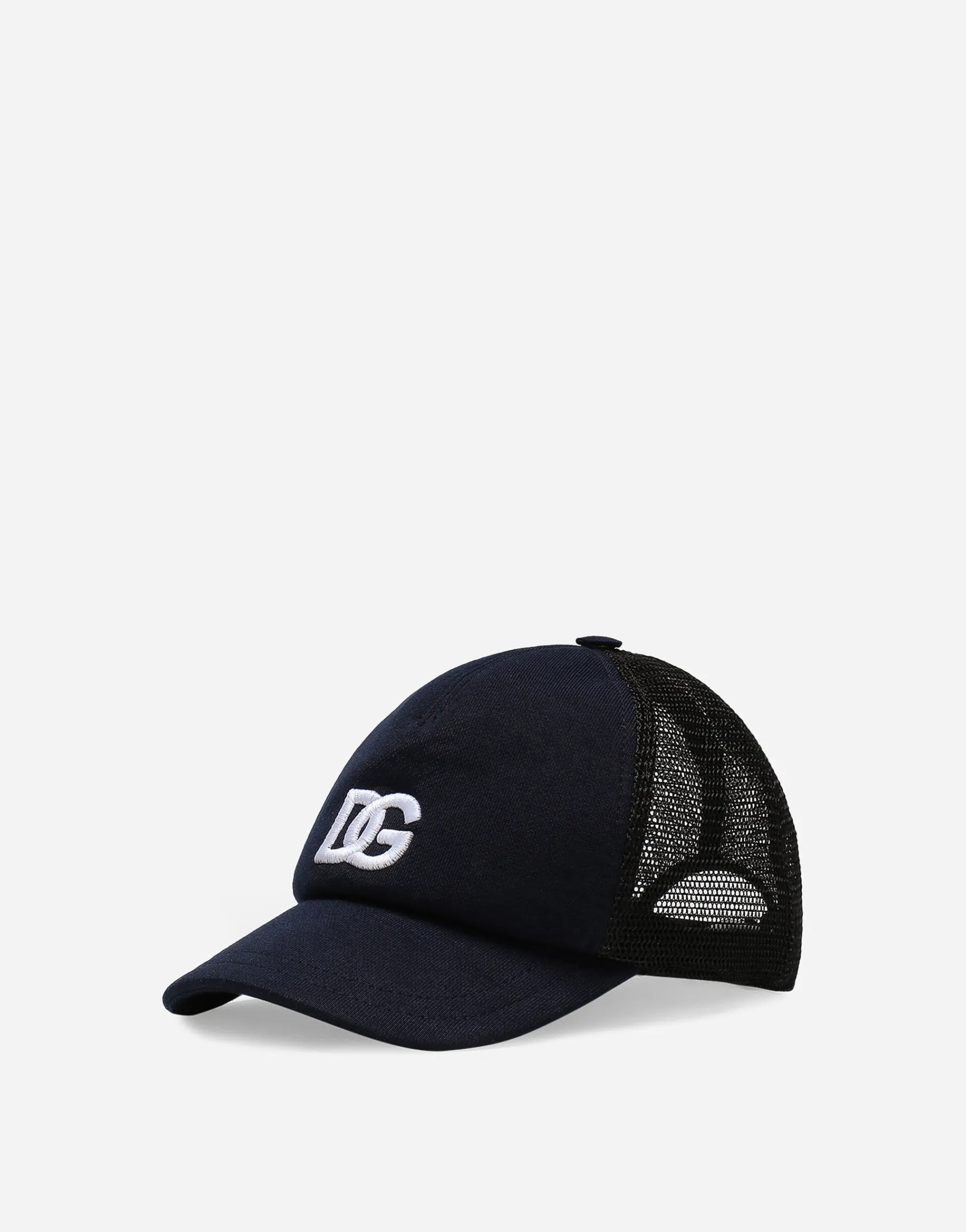 Cotton and mesh hat with peak and DG logo