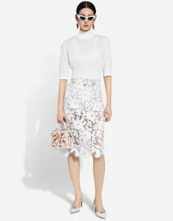 Cotton and silk cropped sweater