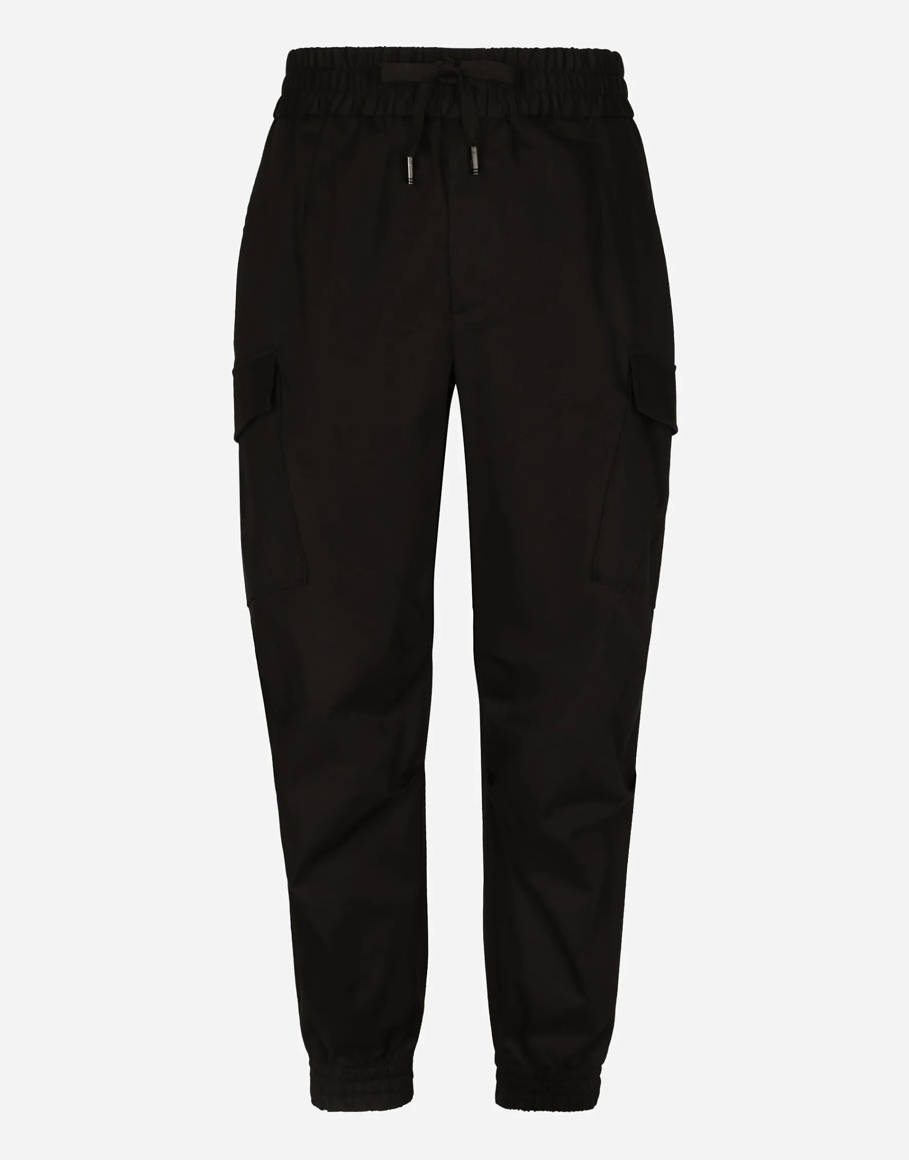 Cotton cargo pants with branded tag