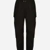 Cotton cargo pants with branded tag
