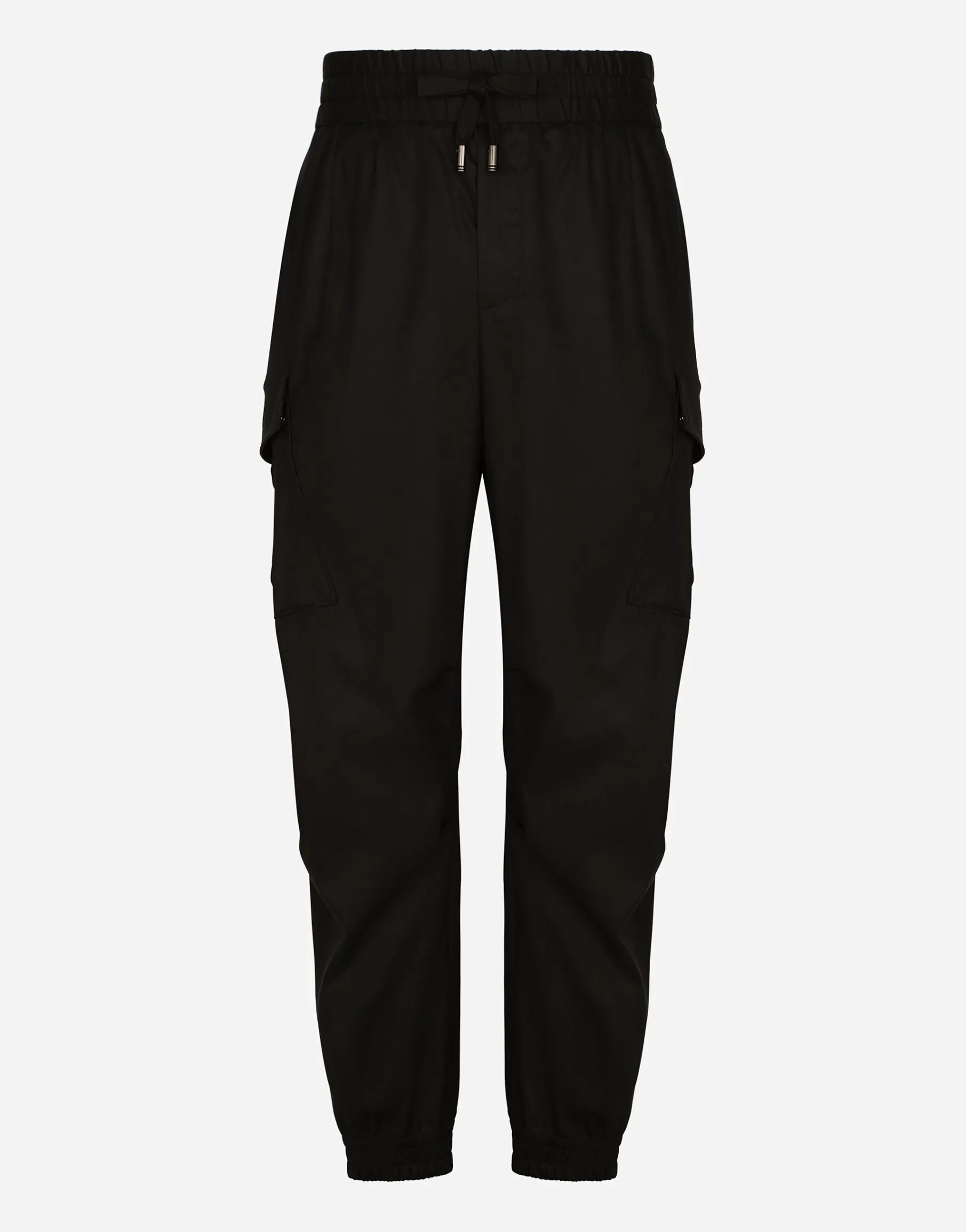 Cotton cargo pants with branded tag