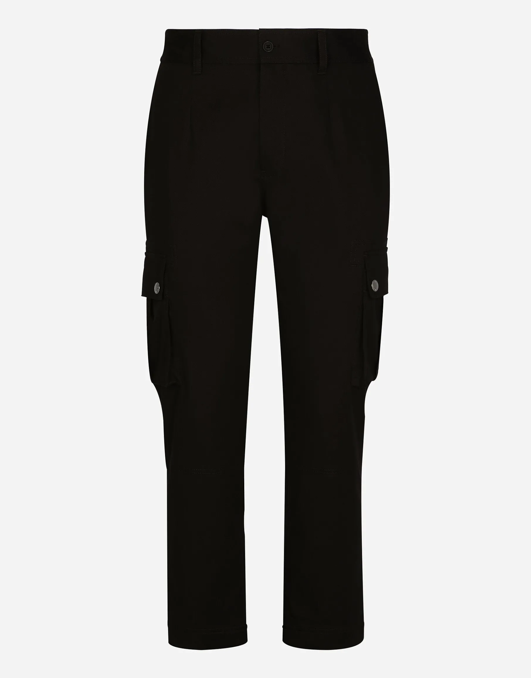 Cotton cargo pants with branded tag