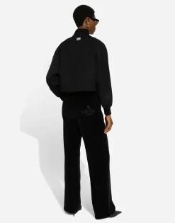 Cotton chenille jogging pants with DG logo