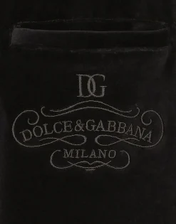 Cotton chenille jogging pants with DG logo