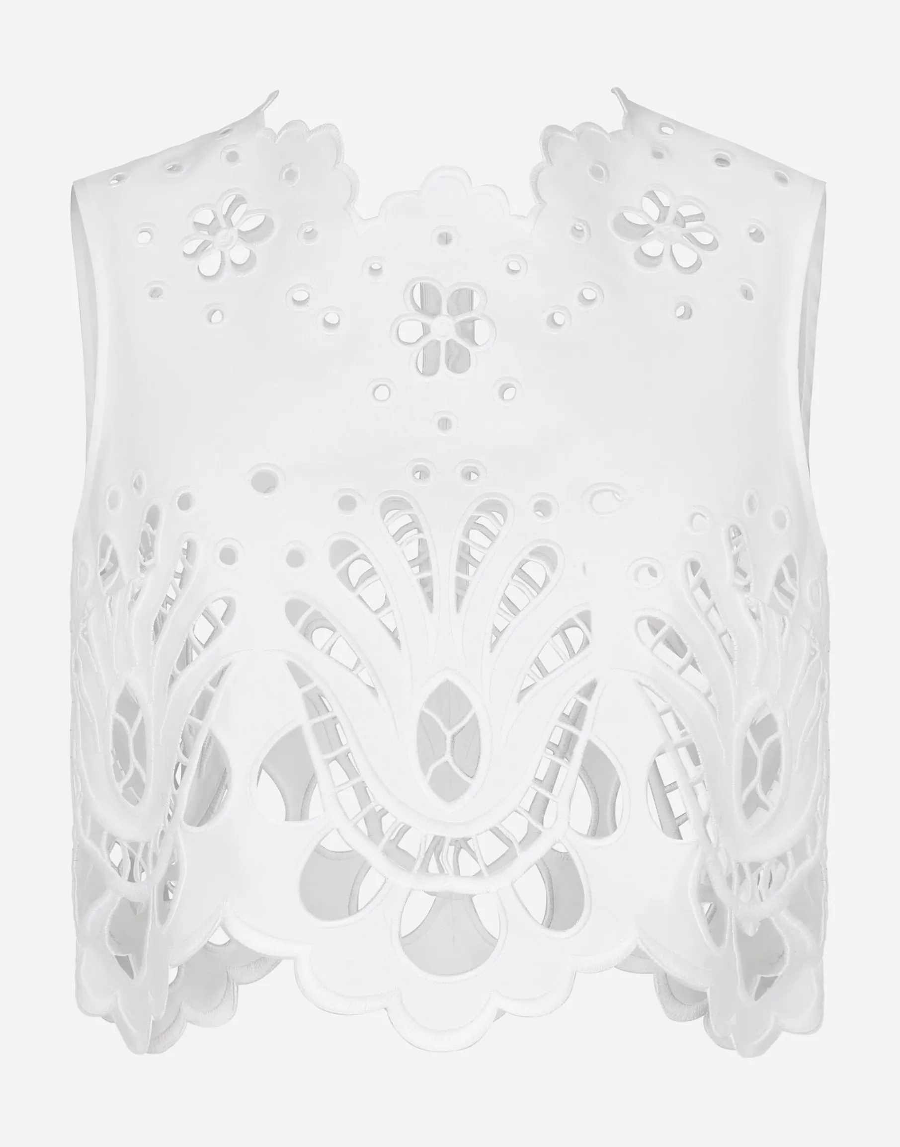 Cotton crop top with cut-out detailing