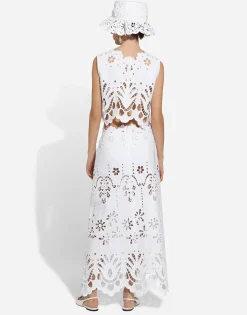 Cotton crop top with cut-out detailing