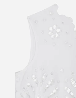 Cotton crop top with cut-out detailing