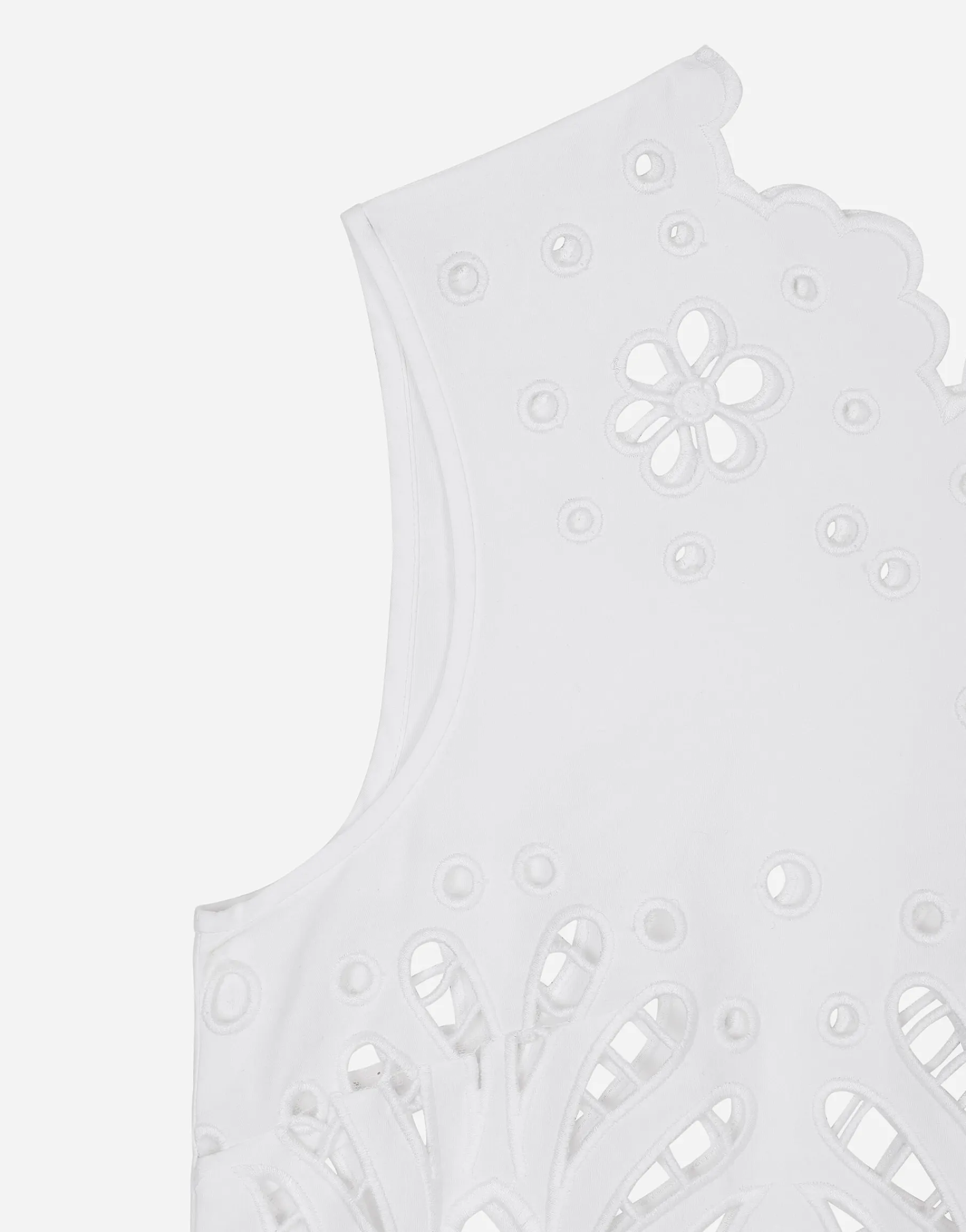Cotton crop top with cut-out detailing