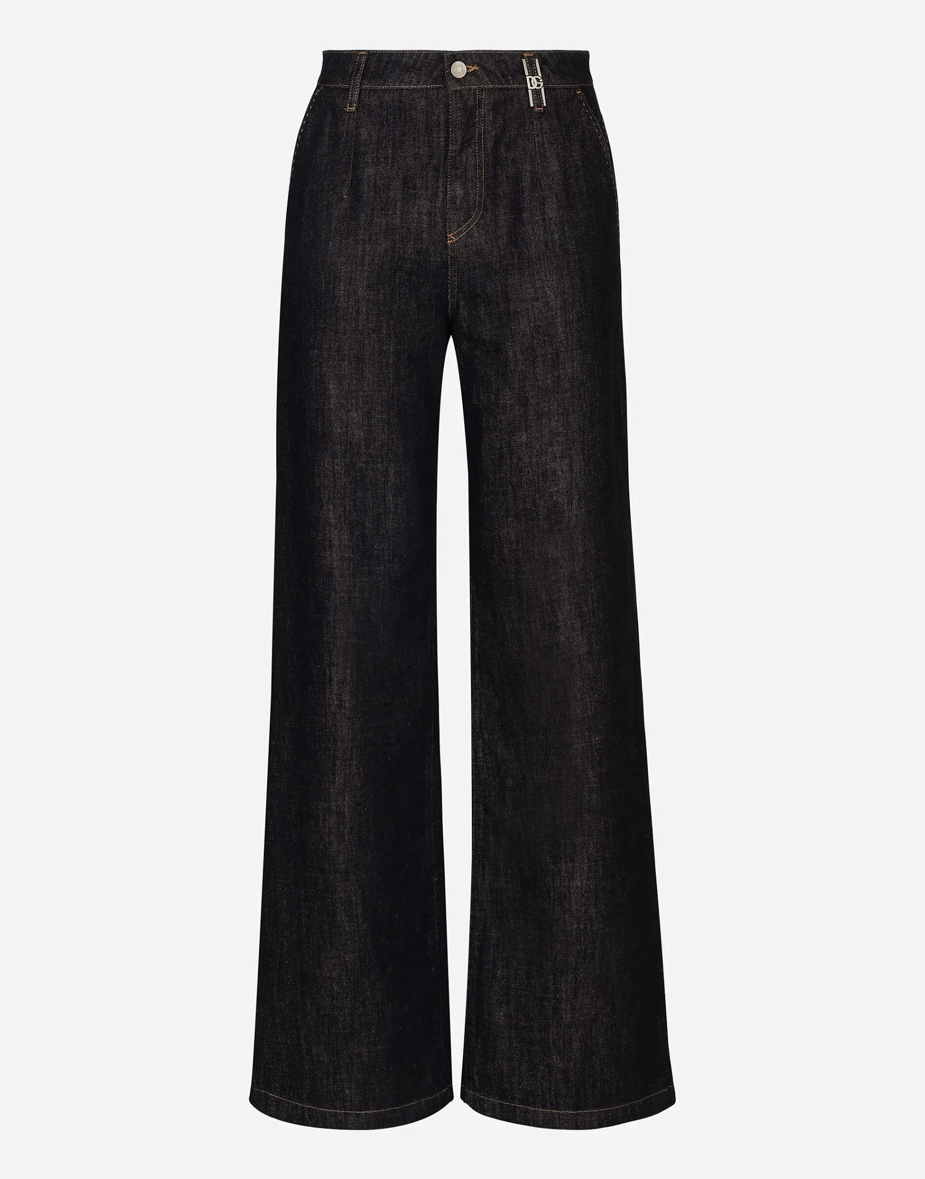 Cotton denim palazzo jeans