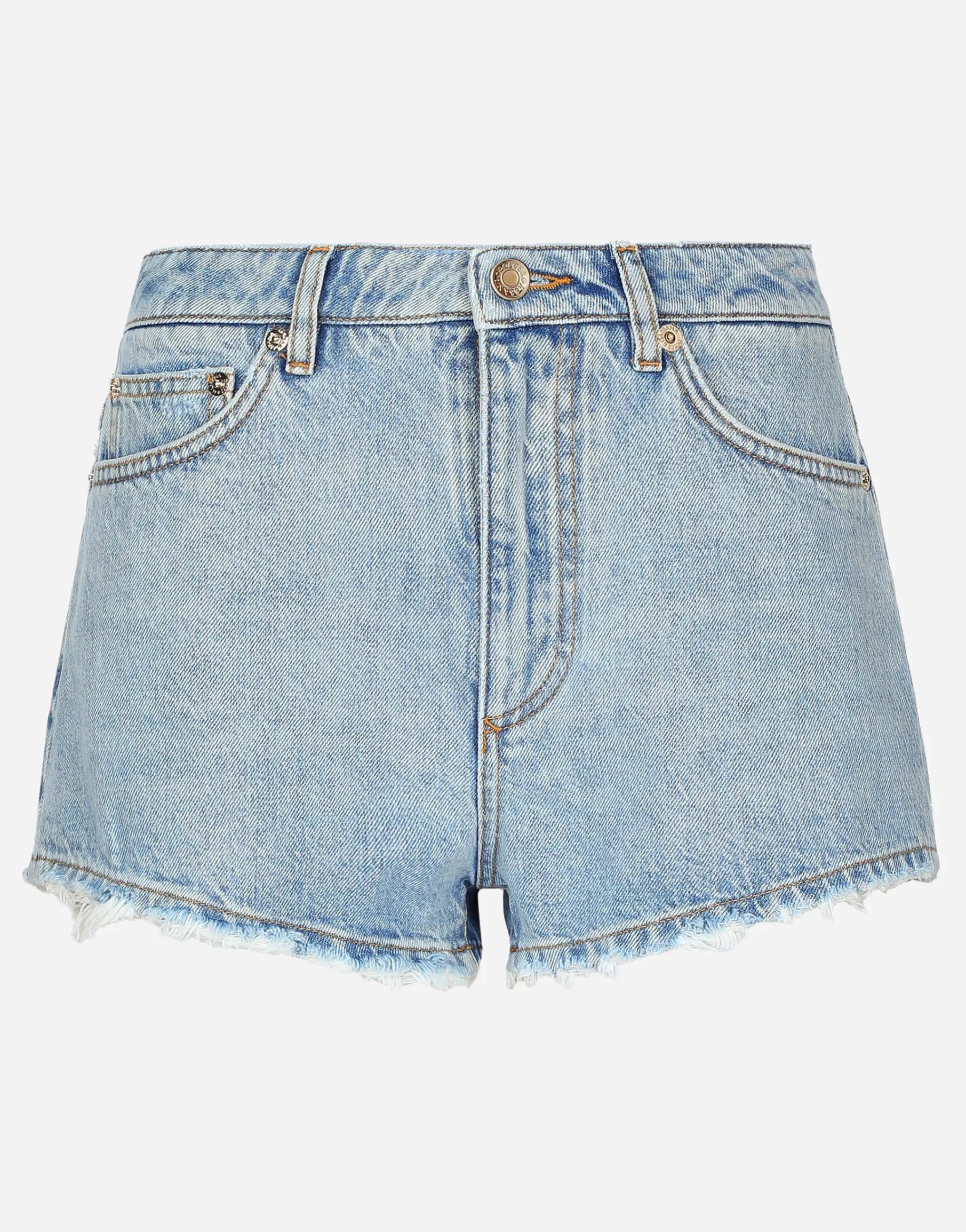 Cotton denim shorts