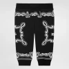 Cotton fleece jogging pants with bandanna print