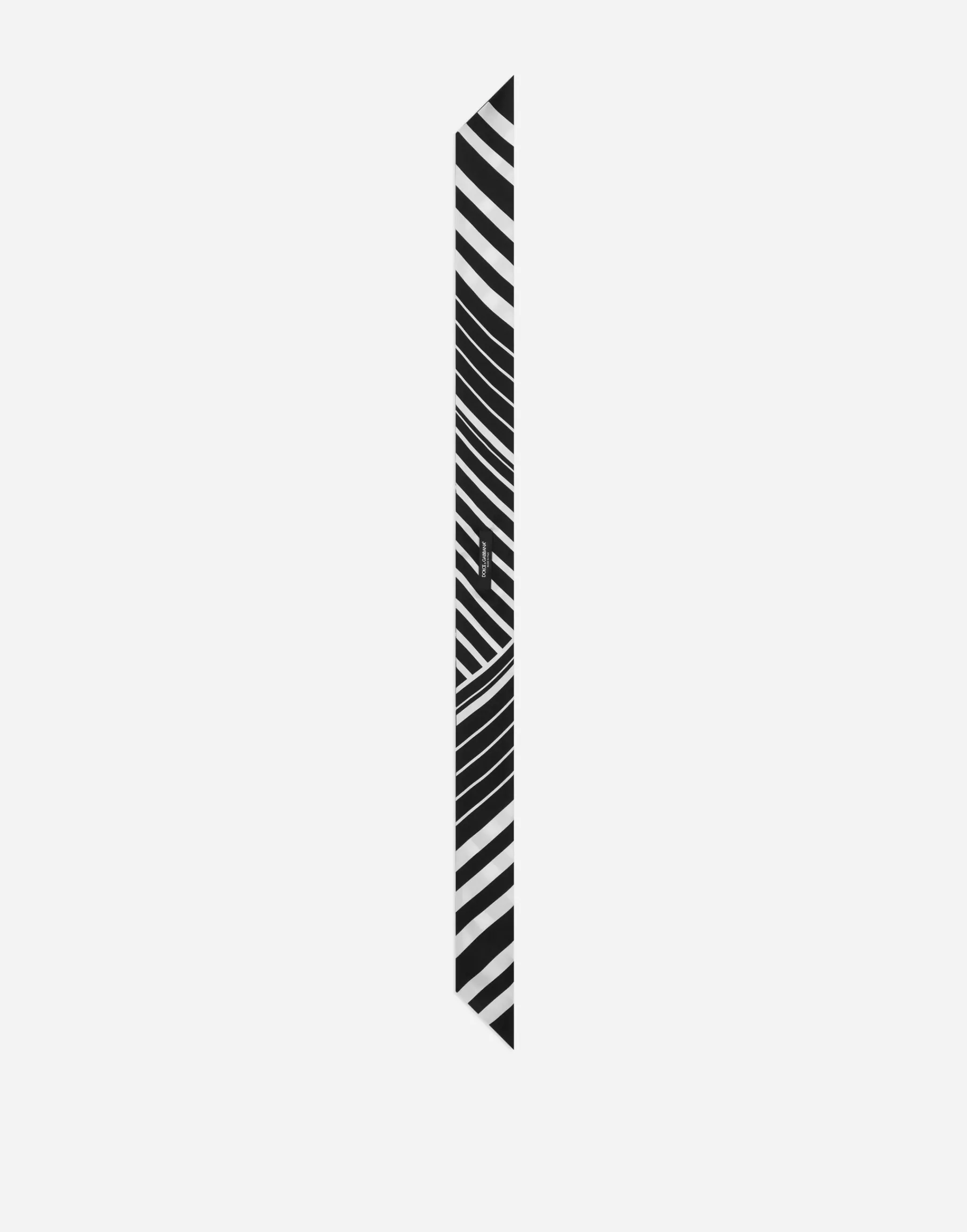 Cotton headscarf with striped and polka-dot print (6x100)