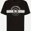 Cotton interlock T-shirt with DG logo print