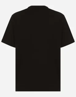 Cotton interlock T-shirt with DG logo print