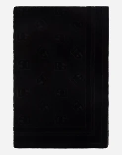 Cotton jacquard beach towel with DG Monogram