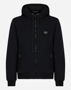 Cotton jersey hoodie