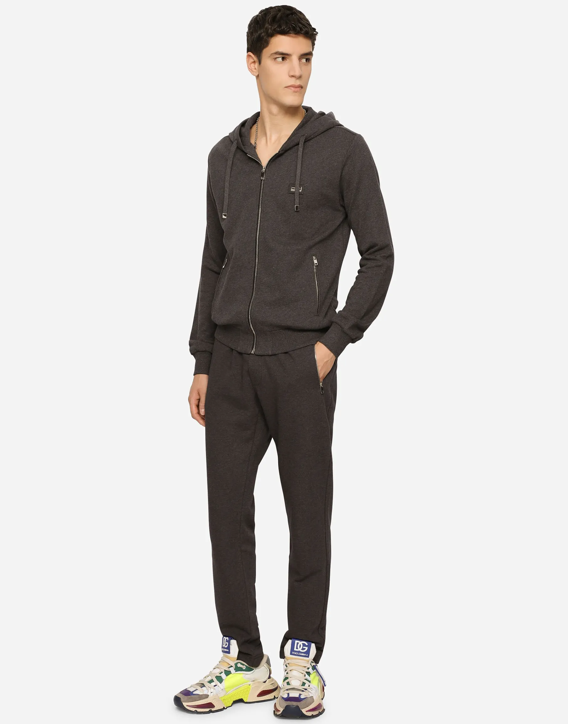 Cotton jersey hoodie