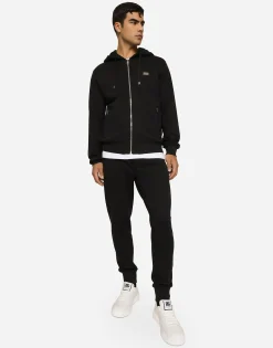 Cotton jersey hoodie