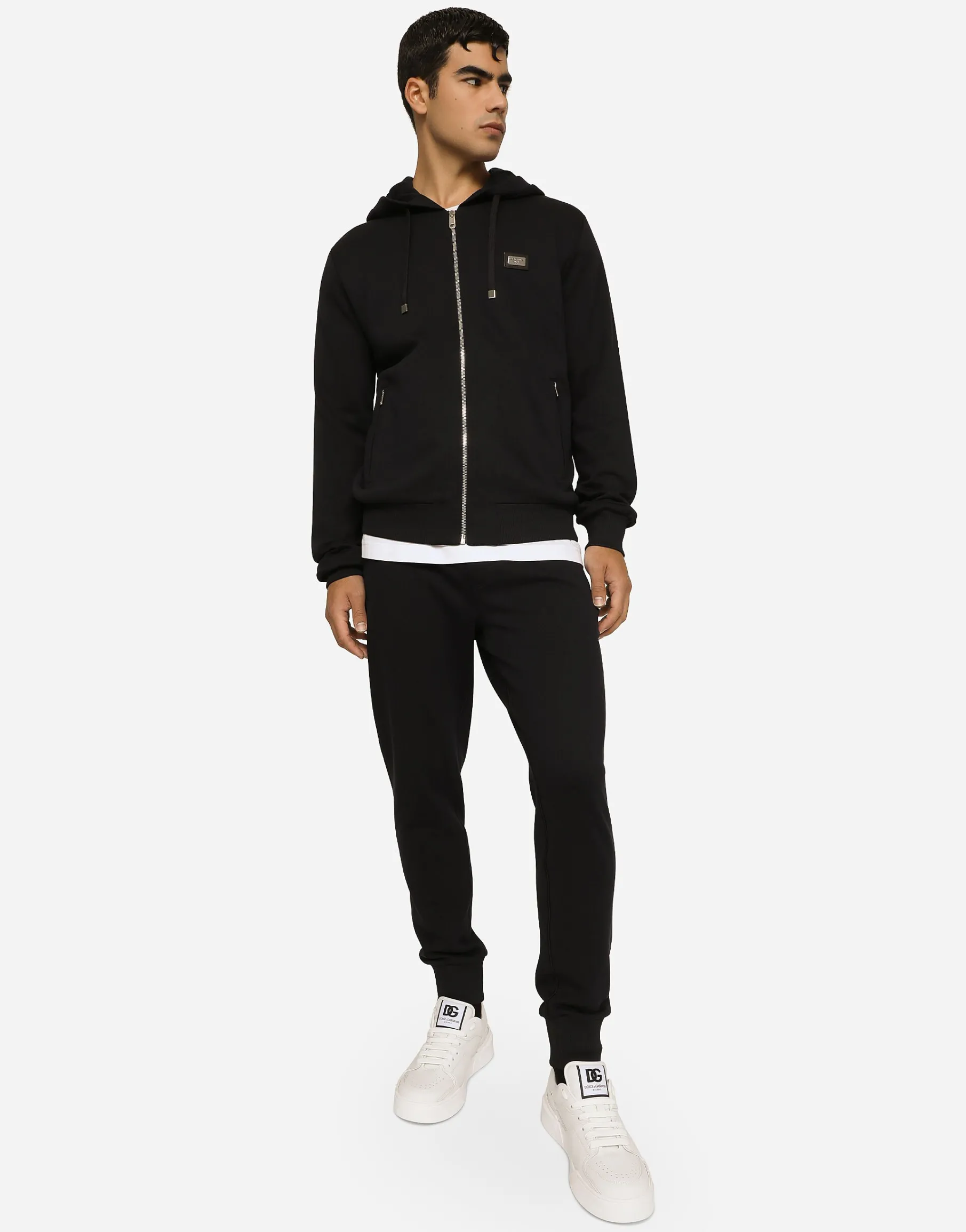 Cotton jersey hoodie