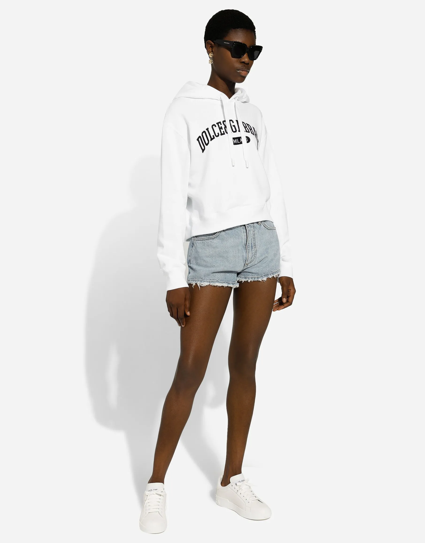 Cotton jersey hoodie