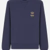 Cotton jersey sweatshirt with embroidery