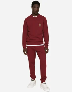 Cotton jersey sweatshirt with embroidery