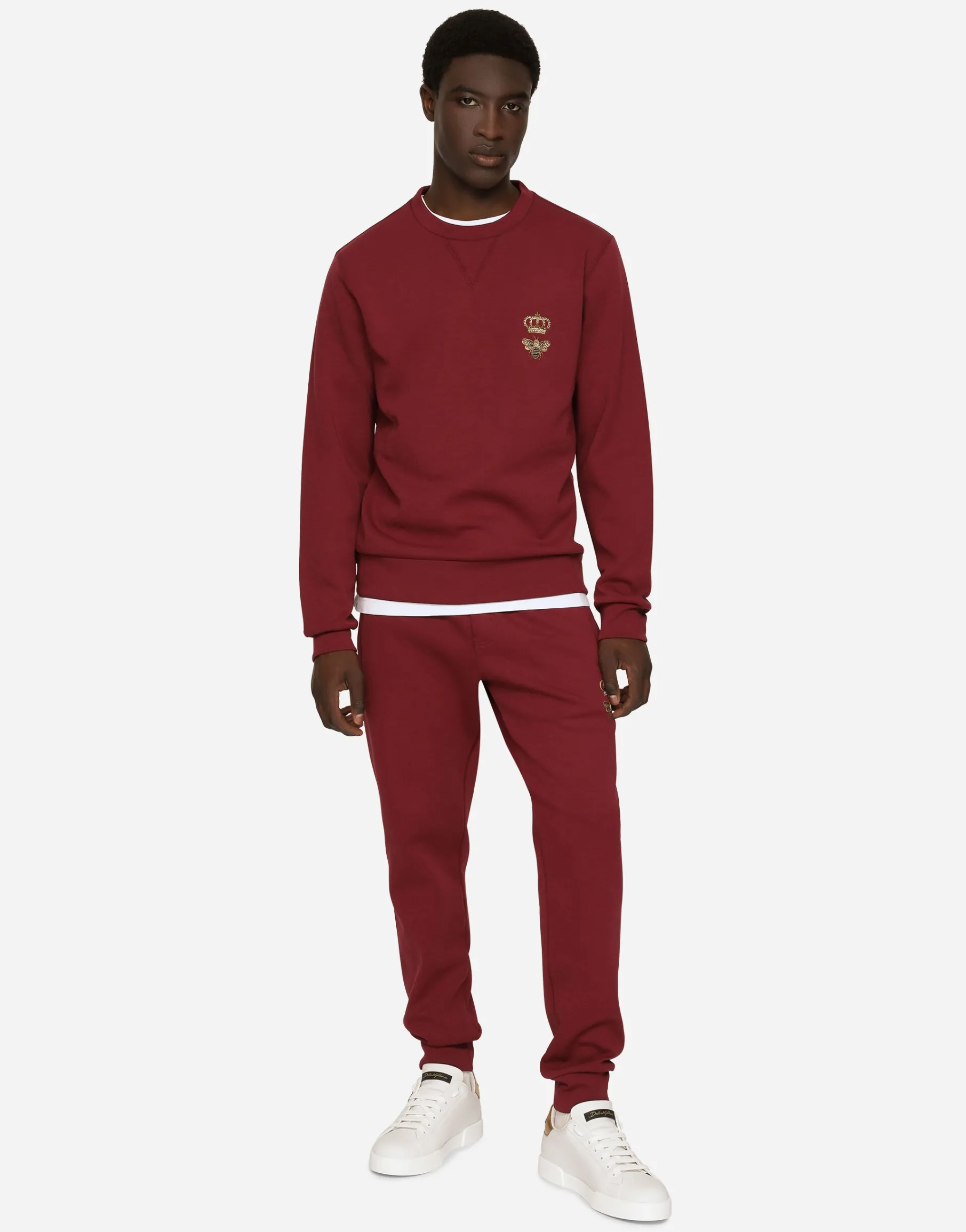 Cotton jersey sweatshirt with embroidery