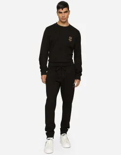 Cotton jersey sweatshirt with embroidery
