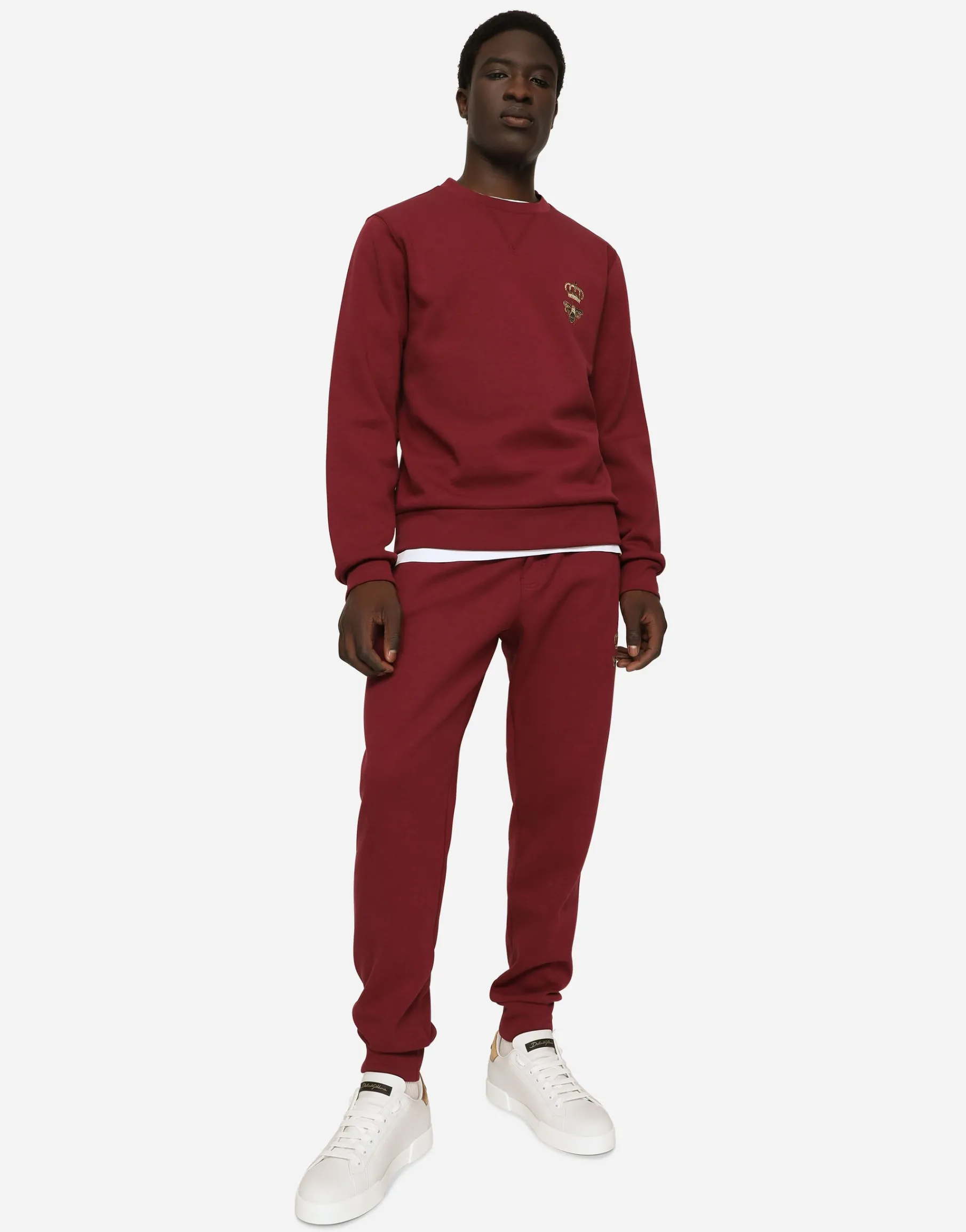 Cotton jersey sweatshirt with embroidery