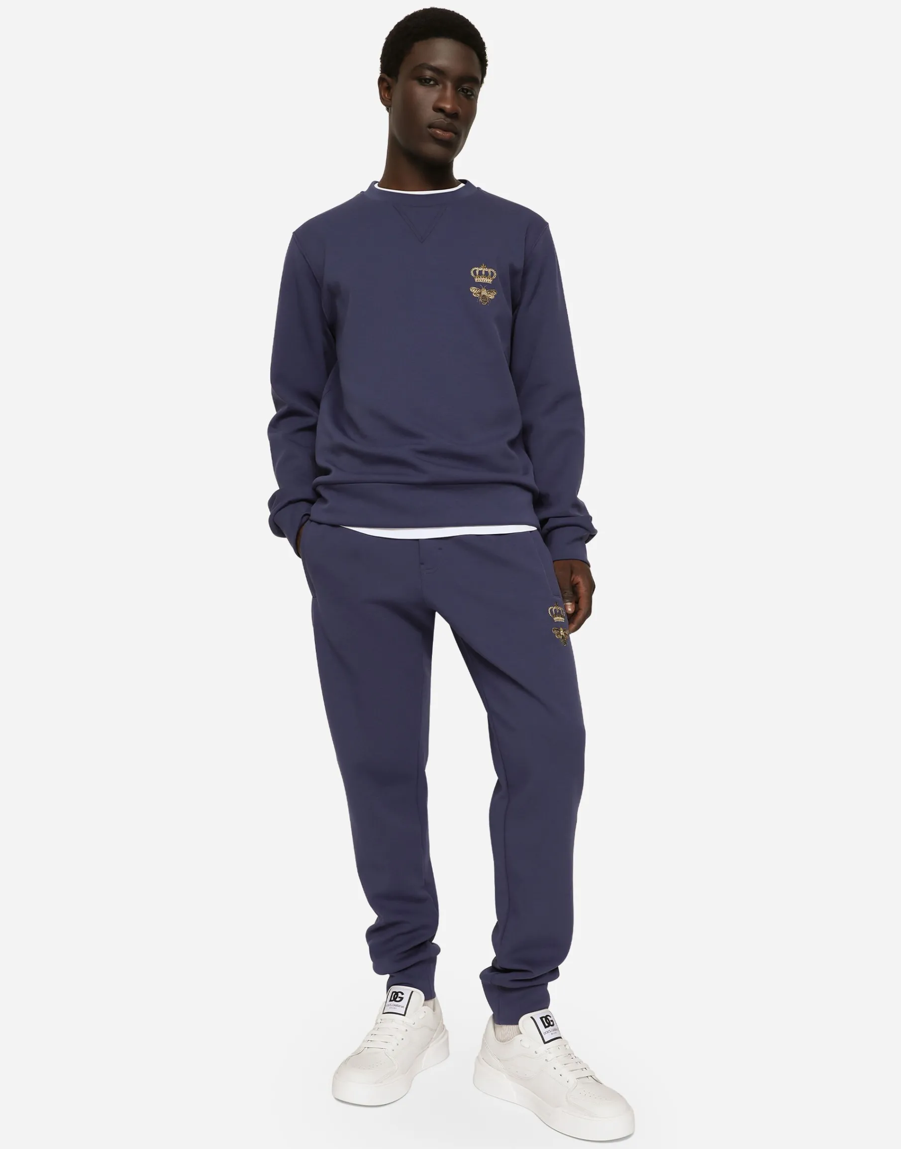 Cotton jersey sweatshirt with embroidery