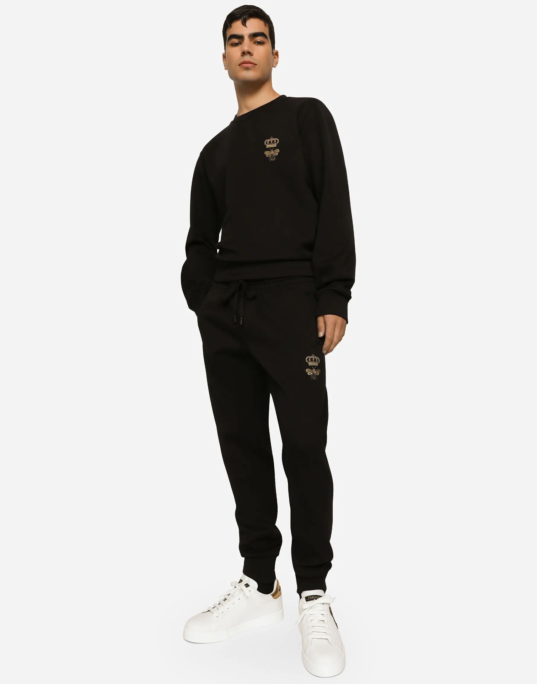 Cotton jersey sweatshirt with embroidery