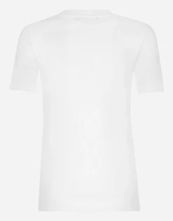 Cotton jersey T-shirt with majolica-print DG logo patch