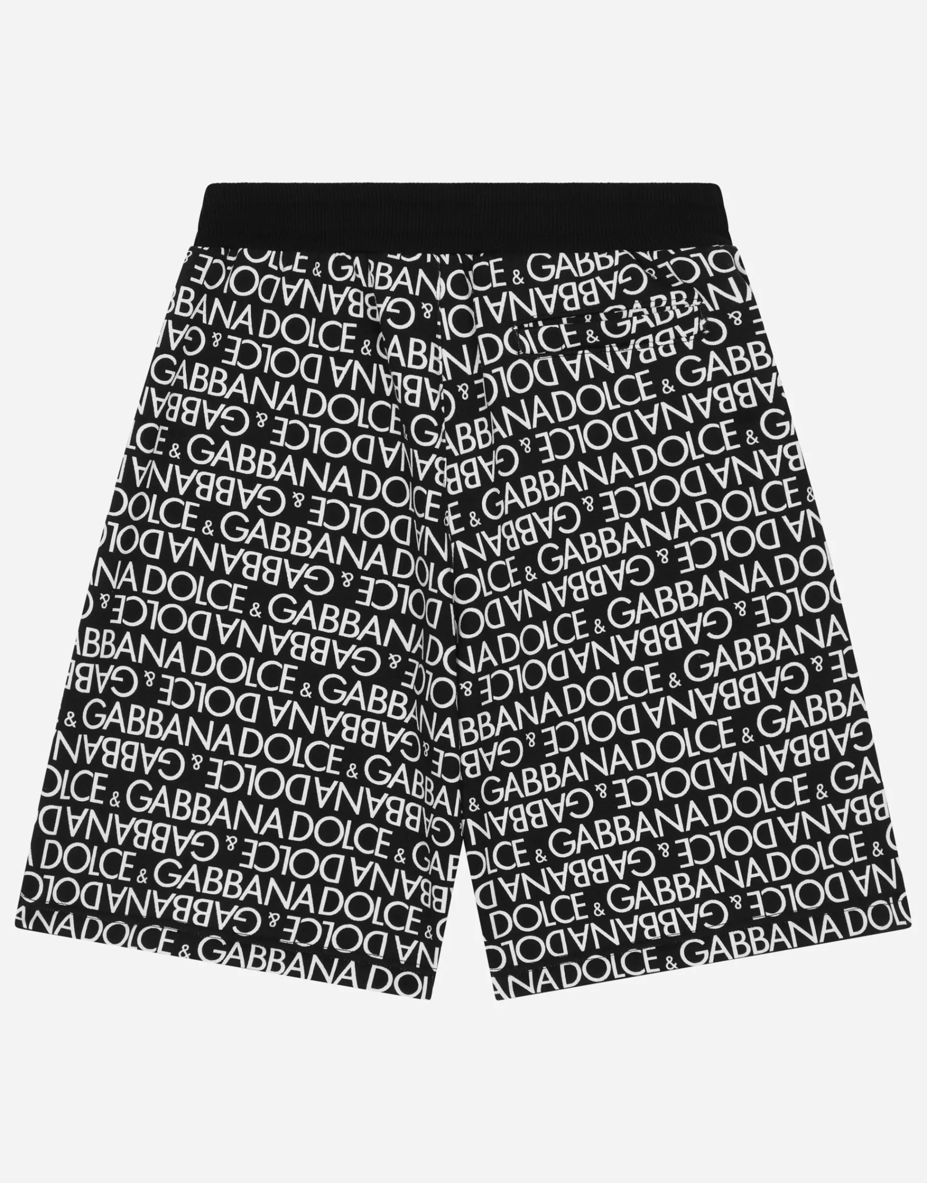 Cotton jogging shorts with the all-over logo print
