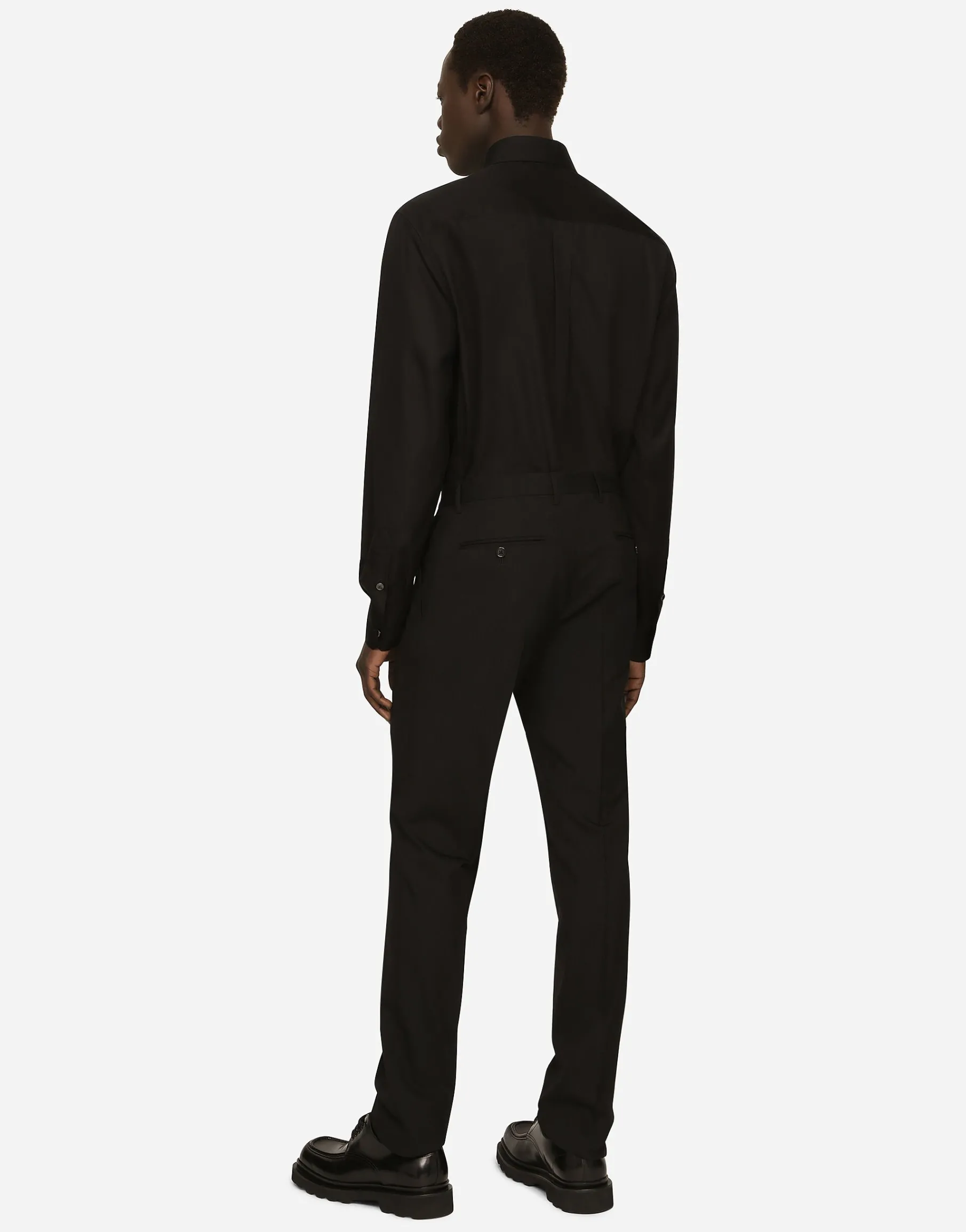 Cotton Martini-fit shirt with embroidery