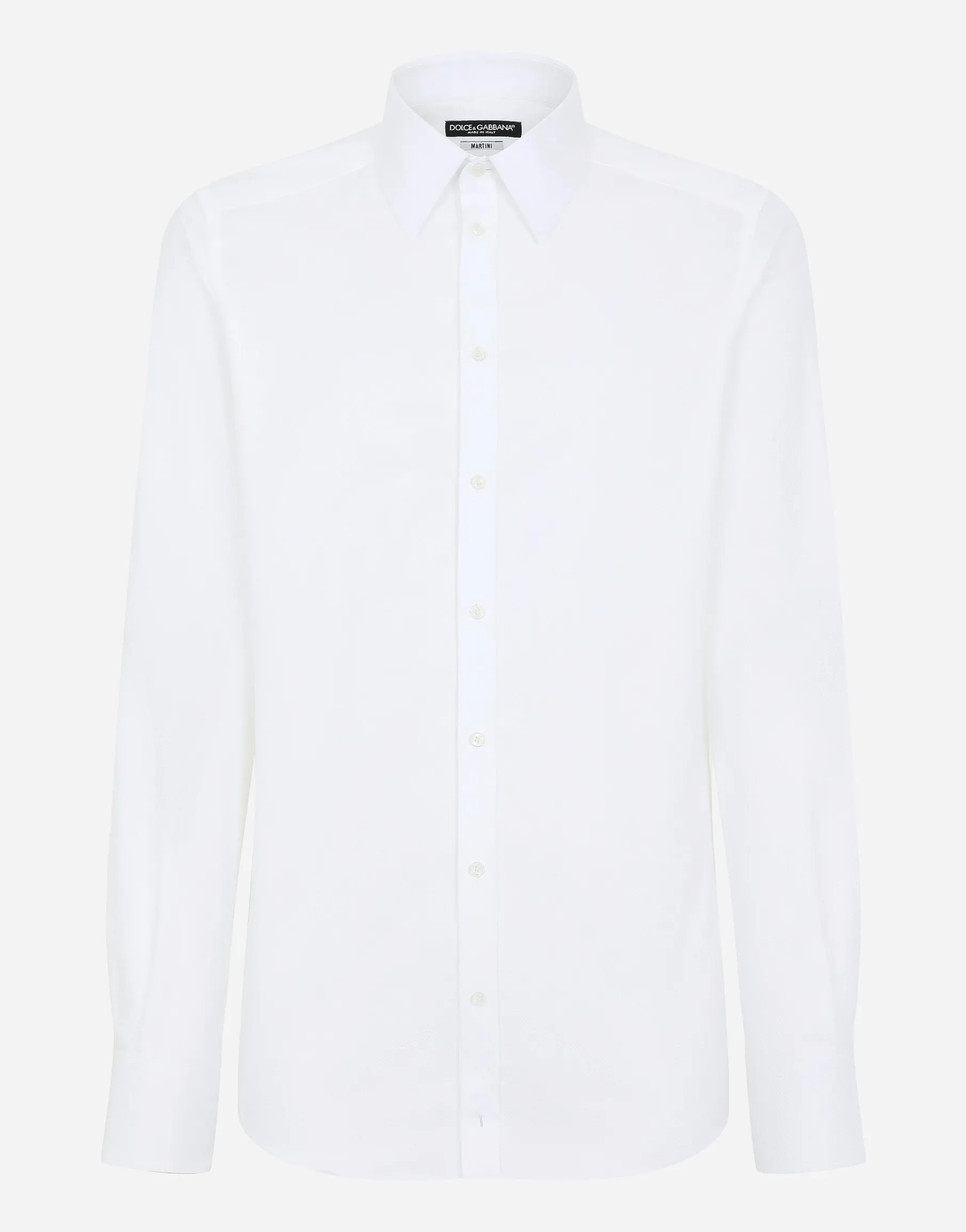 Cotton micro-jacquard Martini-fit shirt