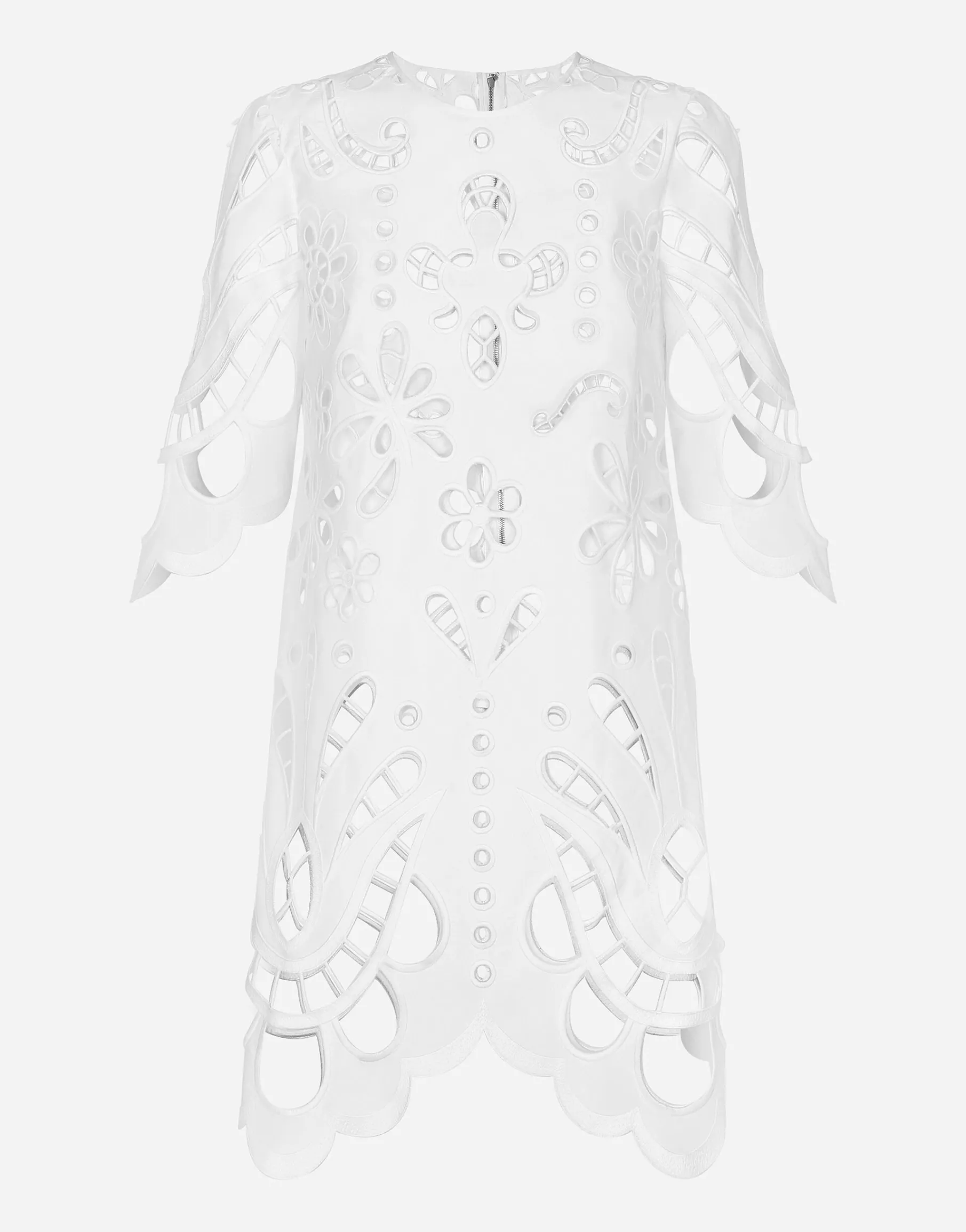 Cotton midi dress with cut-out detailing