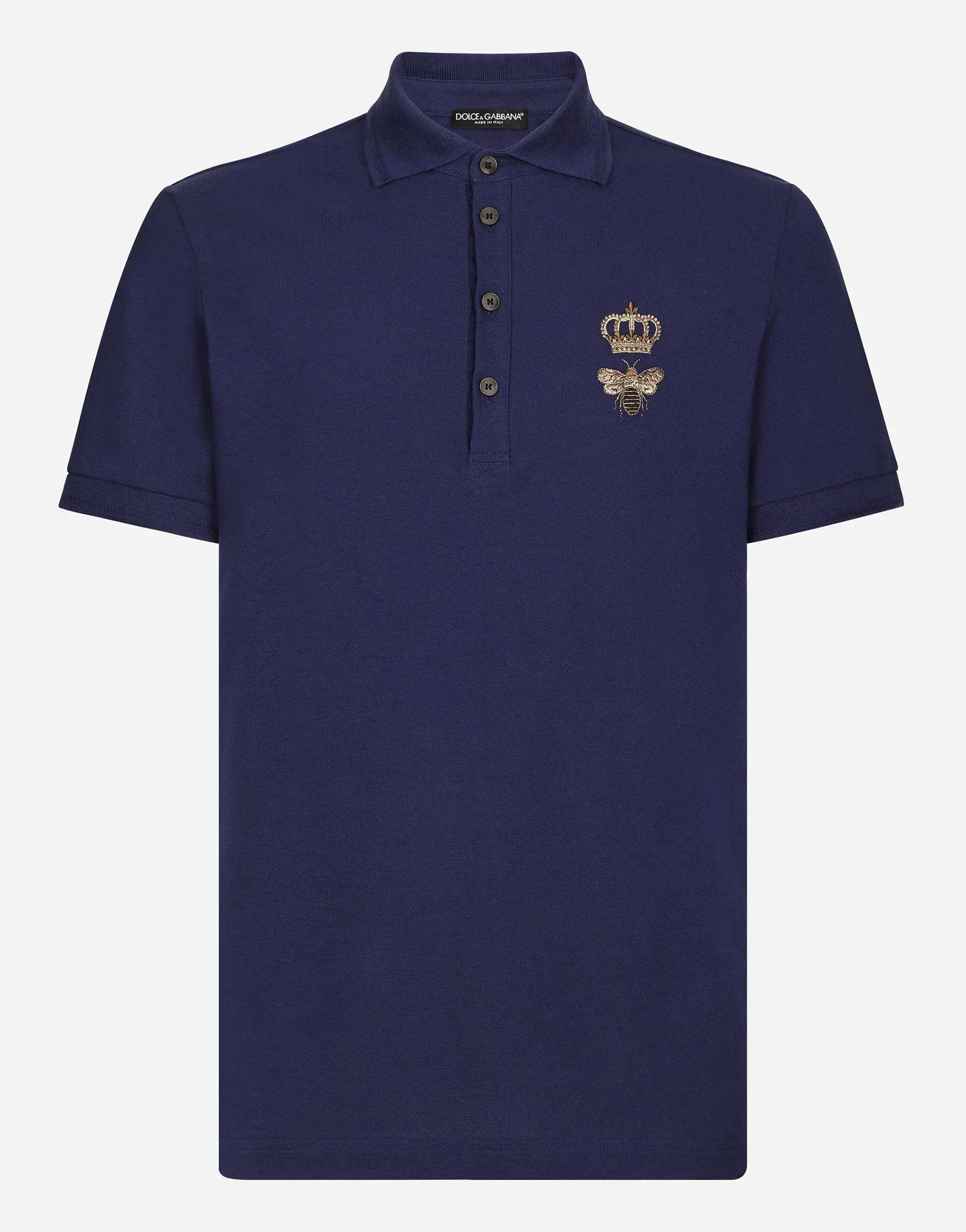 Cotton piqué polo-shirt with embroidery