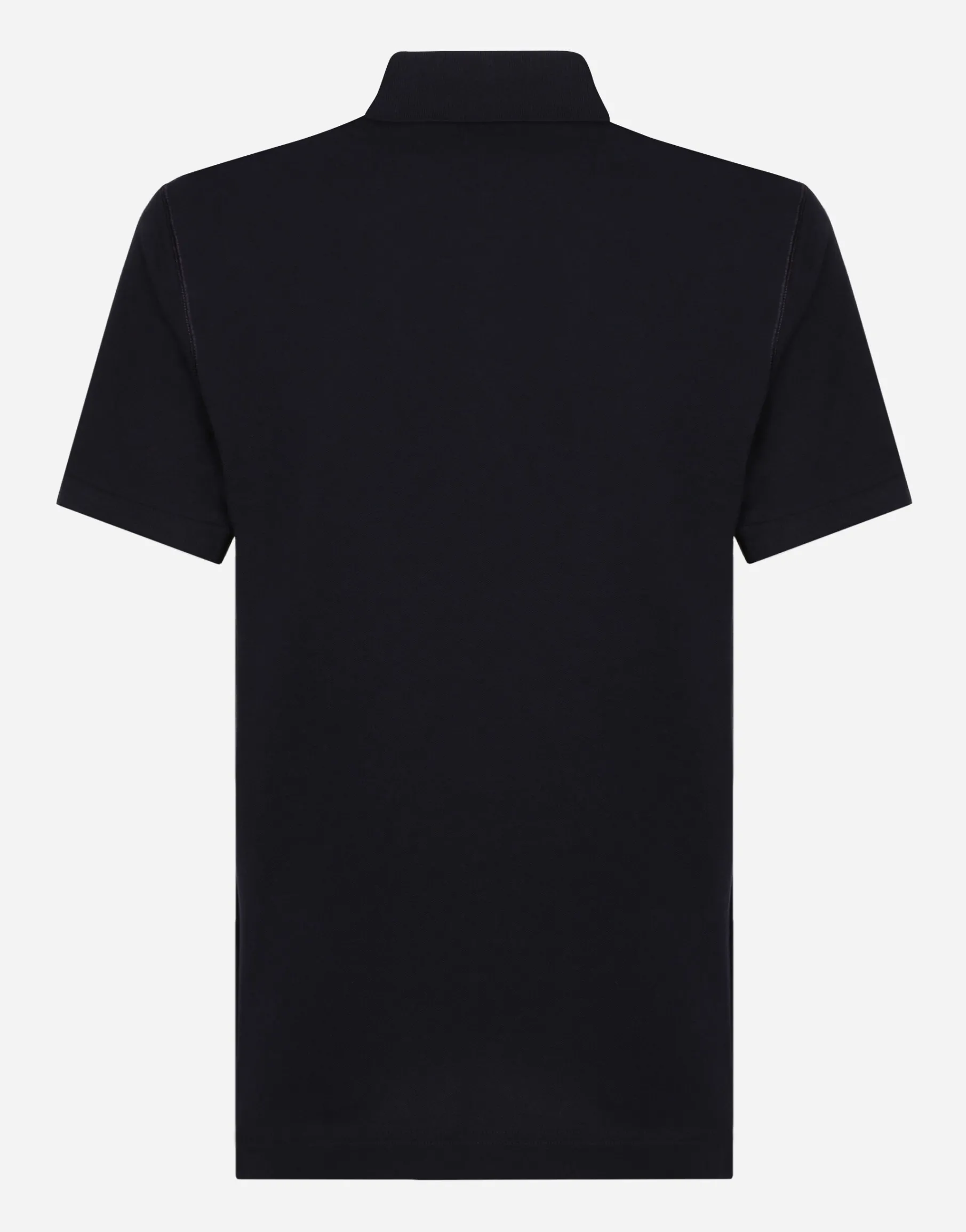 Cotton piqué polo-shirt with branded tag