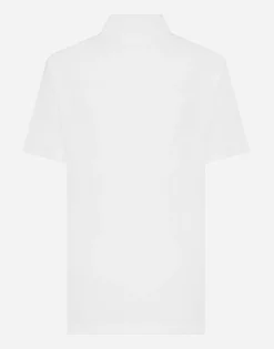 Cotton piqué polo-shirt with embroidery