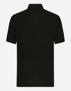 Cotton piqué polo-shirt with embroidery