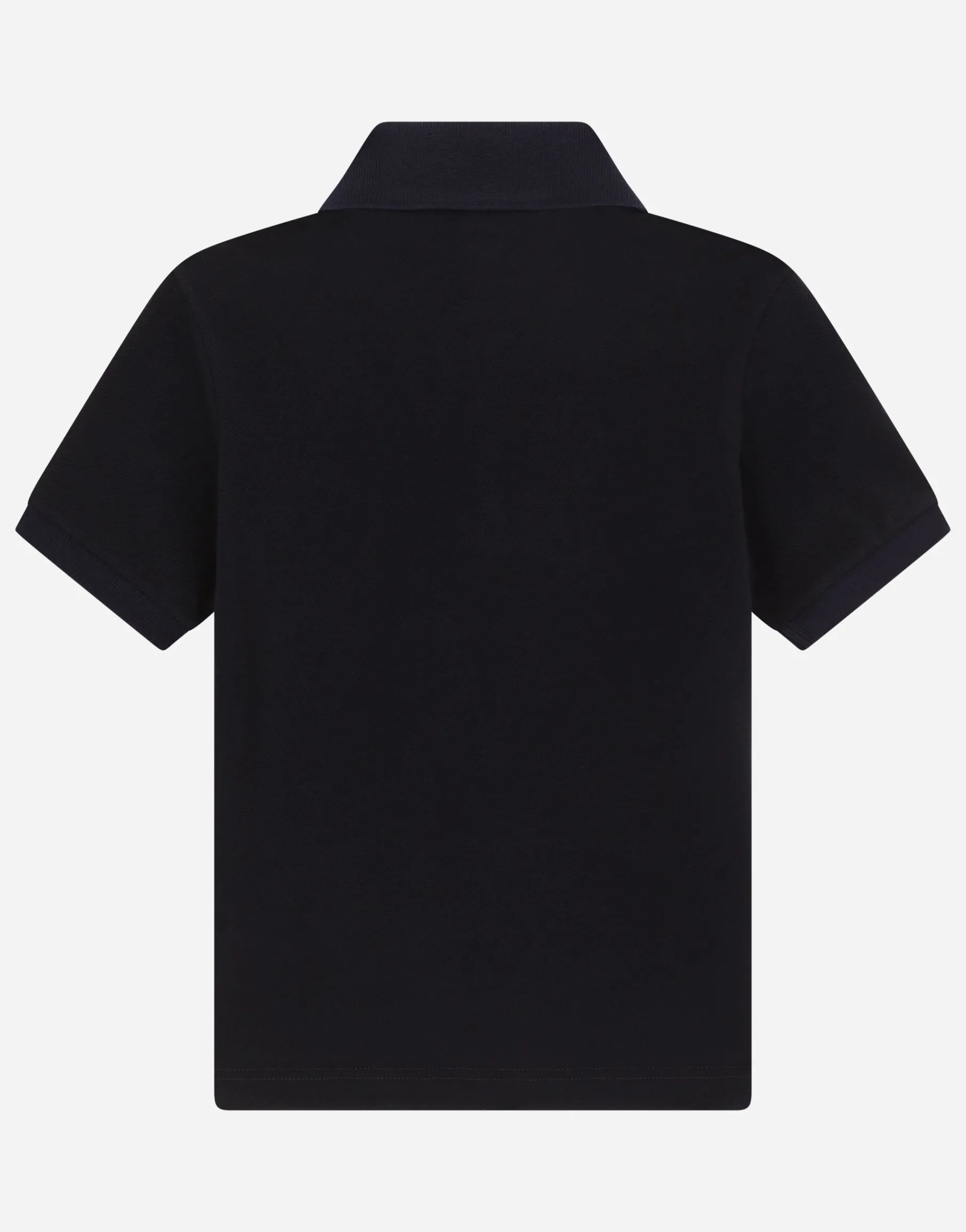Cotton piqué polo-shirt with logo plate