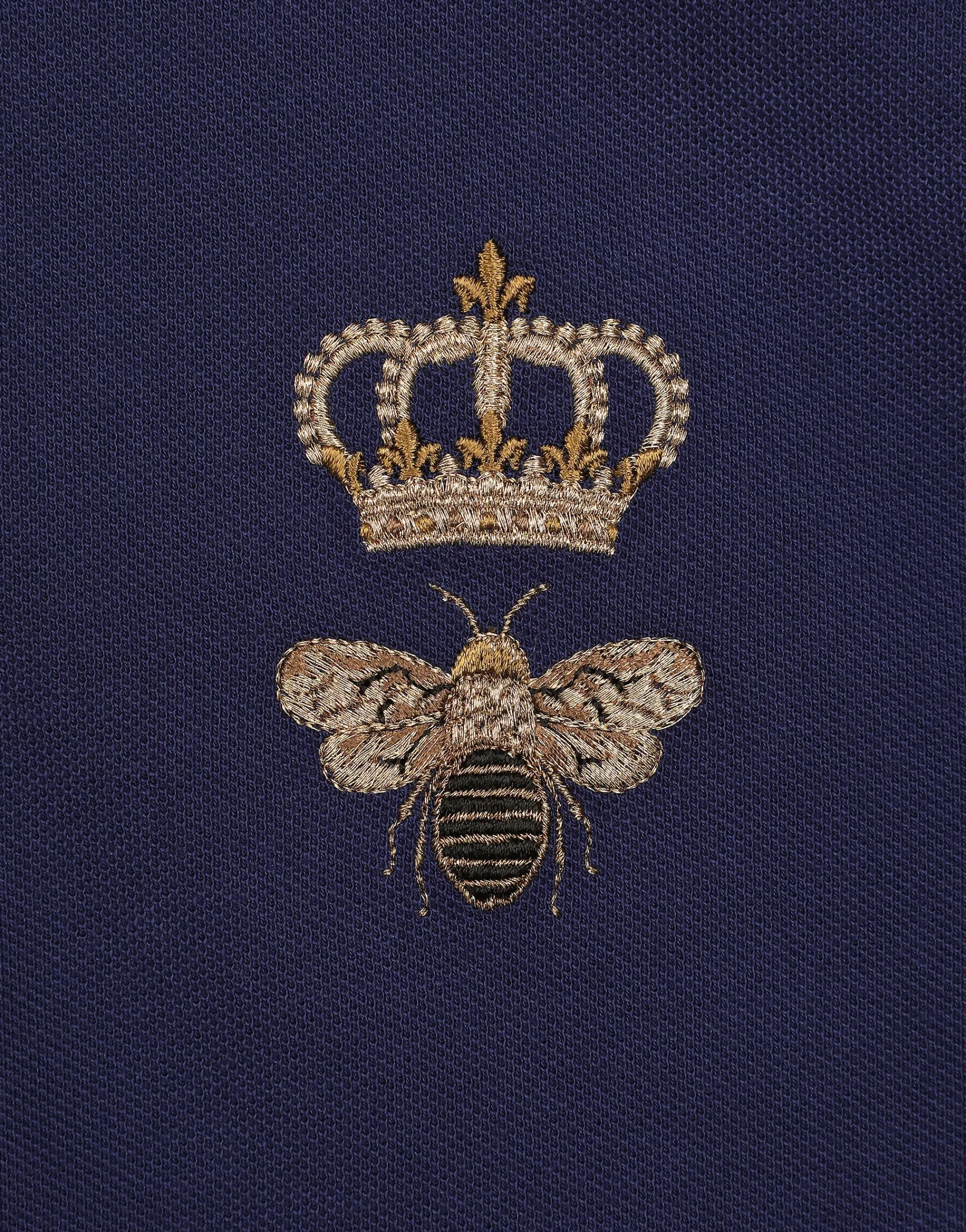 Cotton piqué polo-shirt with embroidery