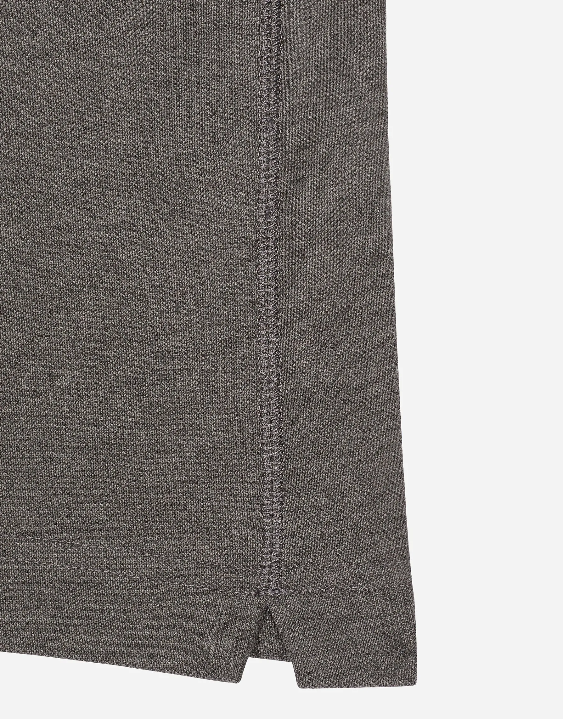 Cotton piqué polo-shirt with branded tag