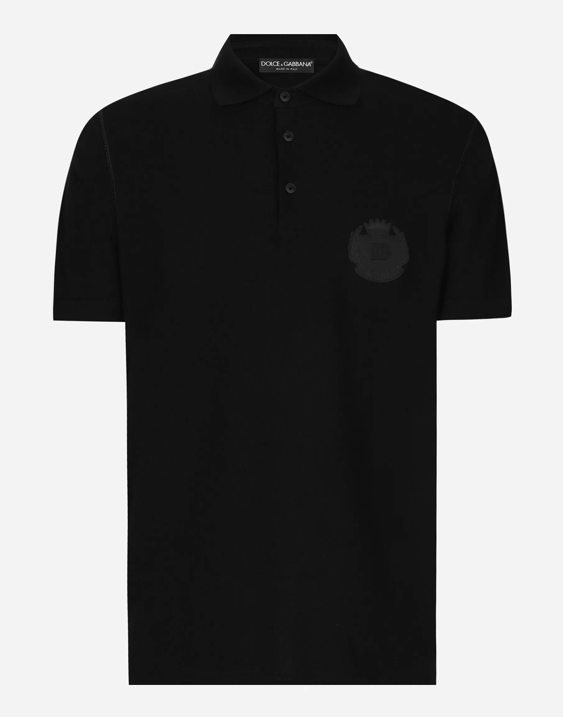 Cotton polo-shirt with DG logo embroidery
