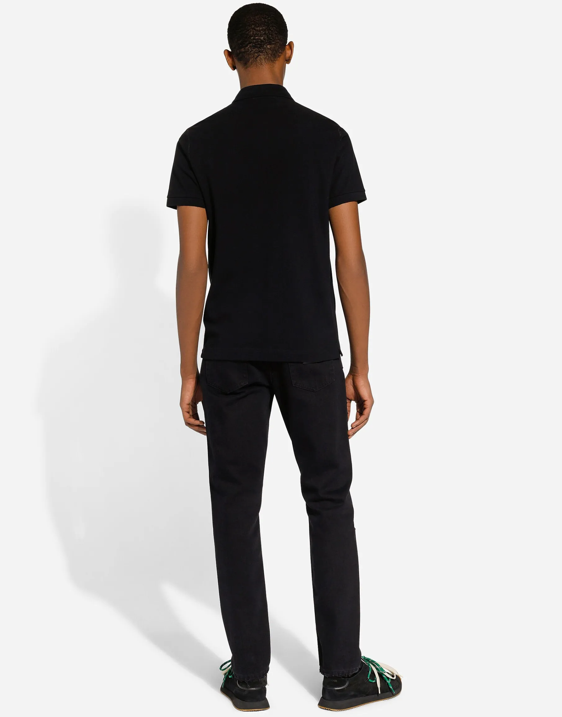 Cotton polo-shirt with DG logo embroidery