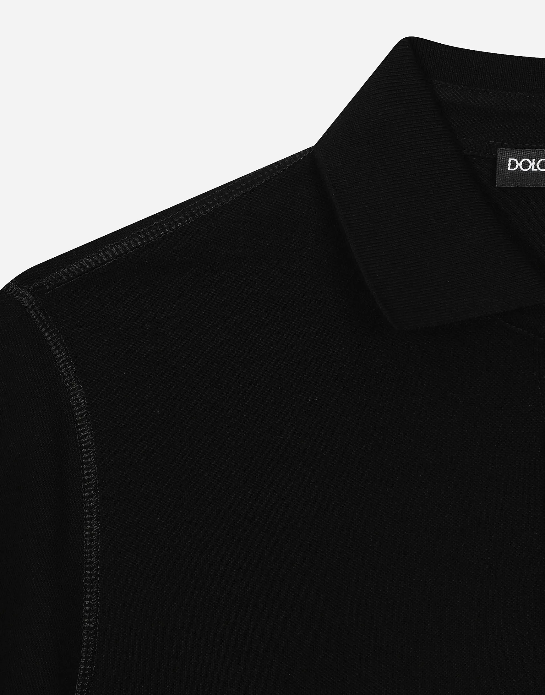 Cotton polo-shirt with DG logo embroidery