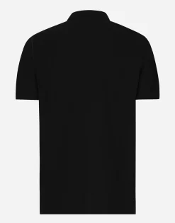 Cotton polo-shirt with DG logo embroidery