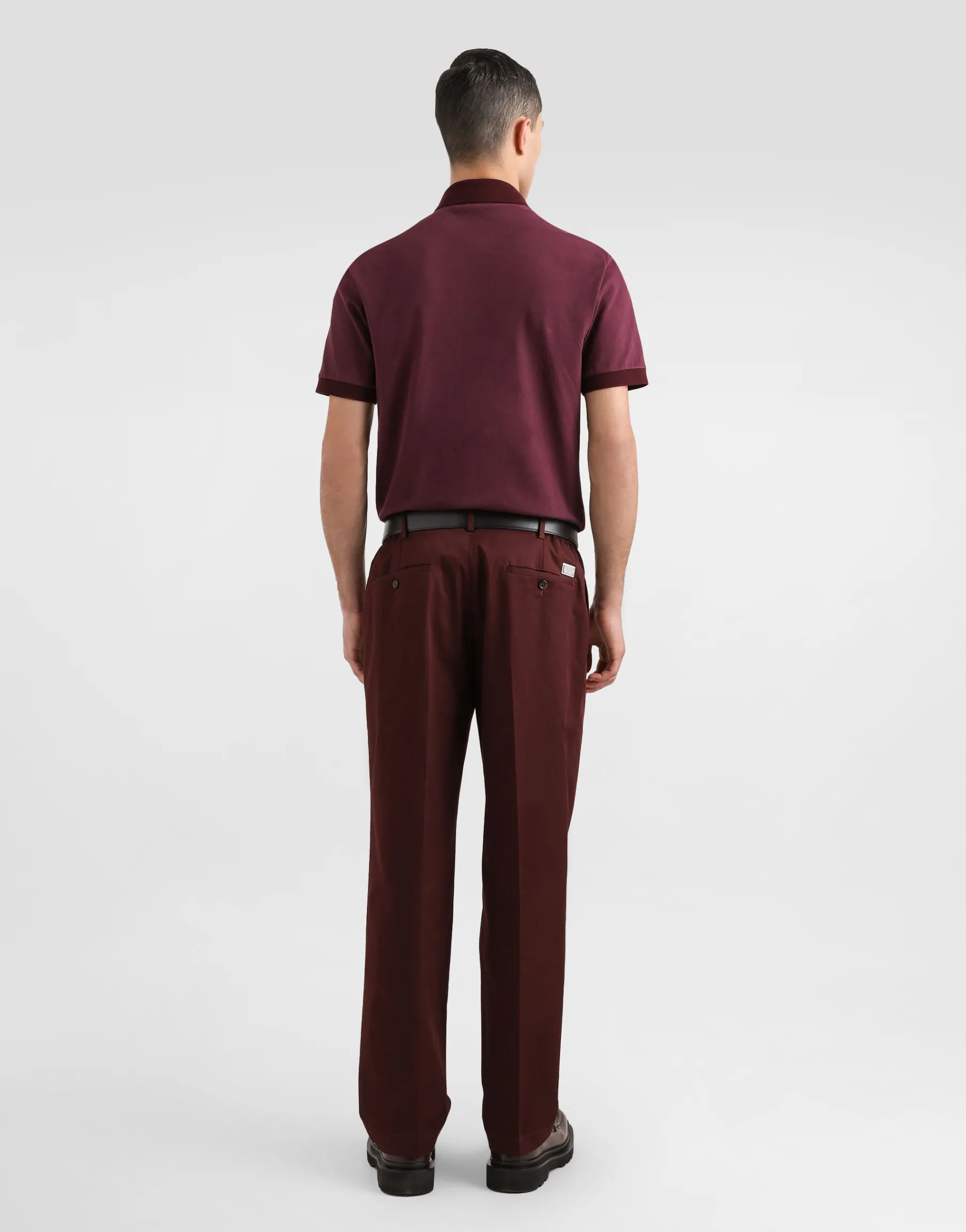 Cotton polo-shirt with logo tag