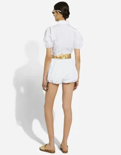 Cotton poplin balloon culottes