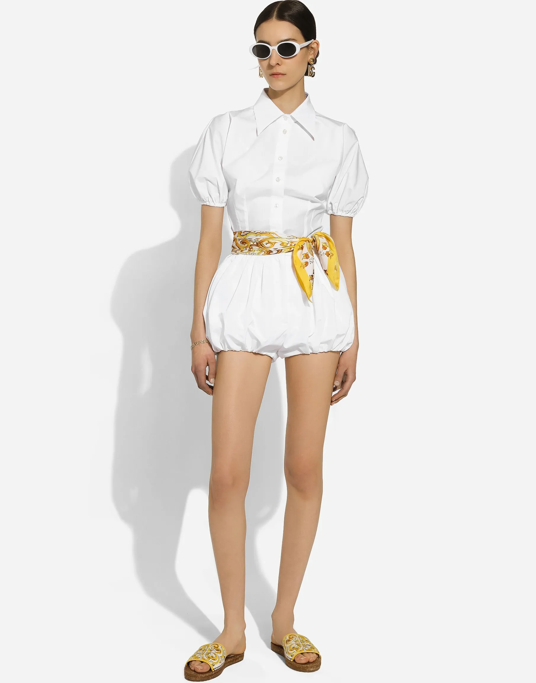 Cotton poplin balloon culottes